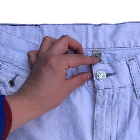 True Religion Jeans Size 36 STRAIGHT White - Picture 2 of 12